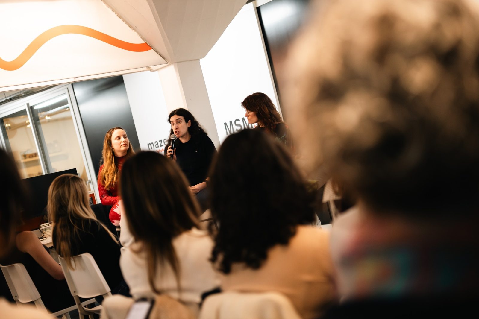 Inês Santos Silva speaking at The Vagina Business book presentation