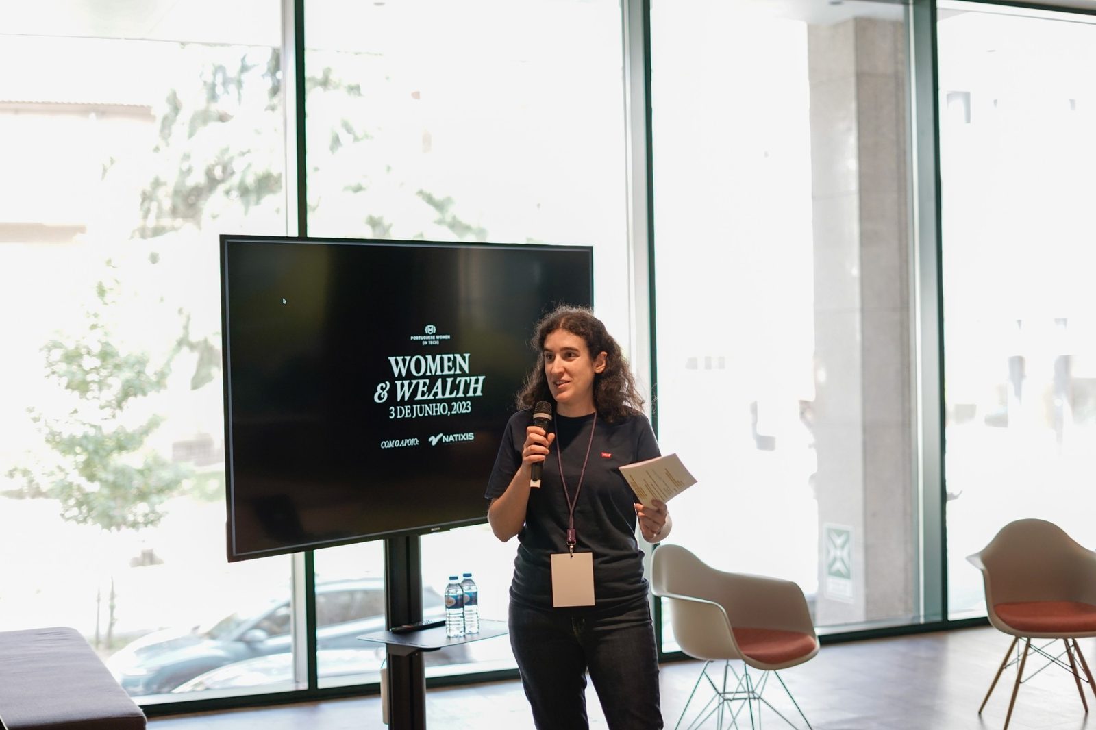 Inês Santos Silva speaking at Women & Wealth 2023
